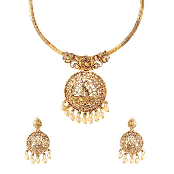 Yellow Chimes Jewellery Set for Women and Girls Traditional Jewellery Set Bridal Gold Plated Choker Necklace Set | Birthday Gift for girls and women Anniversary Gift for Wife - Fast Shipping to USA & Canada