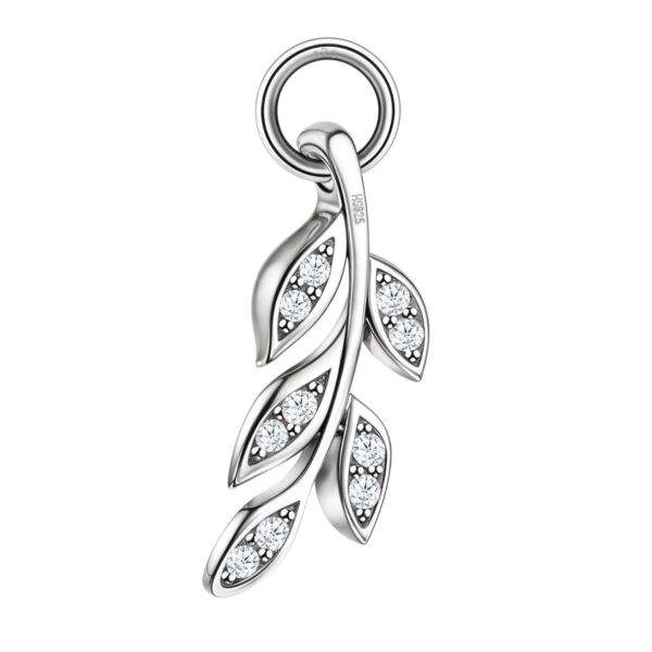 HighSpark 925 Silver Crystal Leaf Pendant - Fast Shipping to USA & Canada