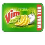 Vim Dishwash Bar Lemon Tub, Removes Stain And Grease From Utensils With Power Of Lemon, 500 g - Fast Shipping to USA & Canada