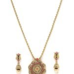 Sukkhi Pink Stone Multistring Long Necklace Set - Fast Shipping to USA & Canada