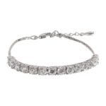 Clara Made with Swiss Zirconia 925 Sterling Silver Siena Solitaire Bracelet Gift for Women and Girls - Fast Shipping to USA & Canada