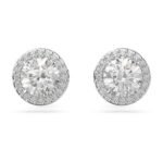 SWAROVSKI Women Constella Stud Earrings, Round Cut, Pav?, White, Rhodium Plated - Fast Shipping to USA & Canada