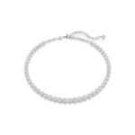 Swarovski Women Imber Tennis Necklace, Round Cut, White, Rhodium Plated - Fast Shipping to USA & Canada