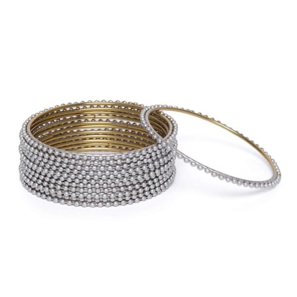 ACCESSHER Jewellery Traditional matt Silver Plated Oxidized Bracelet Bangles Set for Girls and Women - Fast Shipping to USA & Canada