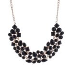 Shining Diva Fashion Latest Stylsh Western Black Crystal Choker Necklace for Women and Girls - Fast Shipping to USA & Canada
