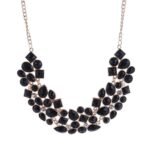 Shining Diva Fashion Latest Stylsh Western Black Crystal Choker Necklace for Women and Girls - Fast Shipping to USA & Canada