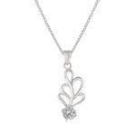 GIVA 925 Silver Zircon Branch Necklace with Box Chain | Gifts for Girlfriend, Gifts for Women and Girls |With Certificate of Authenticity and 925 Stamp | 6 Month Warranty*
