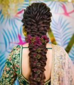 YouBella Jewellery Gifts Stylish Latest Artificial Flower for Hair Veni Gajra Brooch Bridal Accessories for Girls and Women (YBHAIR_41751) - Fast Shipping to USA & Canada - Image 3