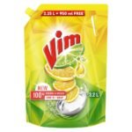 Vim Dishwash Liquid 3.2L | Removes 100+ Odours & Grease in 1 wash | Infused with power of lemons that leaves no residue - Fast Shipping to USA & Canada