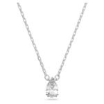Swarovski Women's Metal Stilla Pendant, Pear Cut, White, Rhodium Plated - Fast Shipping to USA & Canada
