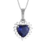 GIVA 925 Silver Heart Of The Ocean Pendant With Link Chain | Gifts for Girlfriend,Pendant to Gift Women & Girls | With Certificate of Authenticity and 925 Stamp | 6 Months Warranty