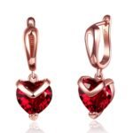 Sukkhi Crystals From Swarovski Drop Down Brass Gold Plated Heart Earring for Women and Girls - Fast Shipping to USA & Canada