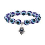 Fashion Frill Evil Eye Bracelet For Women Buddha Hand Wristband Silver Beads Charm Evil Eye Bracelets For Women Girls Love Gifts Jewellery - Fast Shipping to USA & Canada