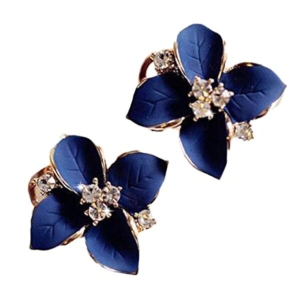 Shining Diva Fashion Enamel Blue Flower Fancy Tops Stud Earrings for Women and Girls (Blue) (8540er) - Fast Shipping to USA & Canada