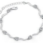 Shining Diva Fashion Latest AAA Crystal Silver Plated Bracelet for Women and Girls - Fast Shipping to USA & Canada