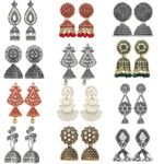 Fashion Frill Earrings For Women Floral Vintage Design Traditional Drop Jhumke For Women Girls Love Gifts 12 Pair of Earrings - Fast Shipping to USA & Canada