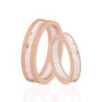 ANAYRA,Simple Two Tone 925 Silver Couple Bands Stylish Aesthetic Valentine Gift For Couple Girls Wife Girlfriend