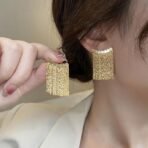 Shining Diva Fashion Latest Stylish Tassel Earrings for Women and Girls (Gold) (rrsd15090er) - Fast Shipping to USA & Canada - Image 4