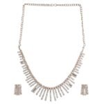 ACCESSHER Rosegold Plated AD Studded Handcrafted Necklace For Women & Girls - Fast Shipping to USA & Canada