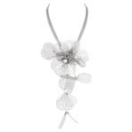 JN62 Gold Necklace for Women and Girls ? Stylish & Aesthetic Long Chain Floral flower Jewelry ? Gift for Friends ? Traditional and Western Zircon American Diamond Stones Choker Accessories - Fast Shipping to USA & Canada