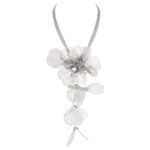 JN62 Gold Necklace for Women and Girls ? Stylish & Aesthetic Long Chain Floral flower Jewelry ? Gift for Friends ? Traditional and Western Zircon American Diamond Stones Choker Accessories - Fast Shipping to USA & Canada