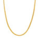 Fashion Frill Golden Chain For Men Boys Exclusive 1 Gram Gold Plated Golden Thin Neck Chain For Men Boys Necklace For Men Boys Women - Fast Shipping to USA & Canada