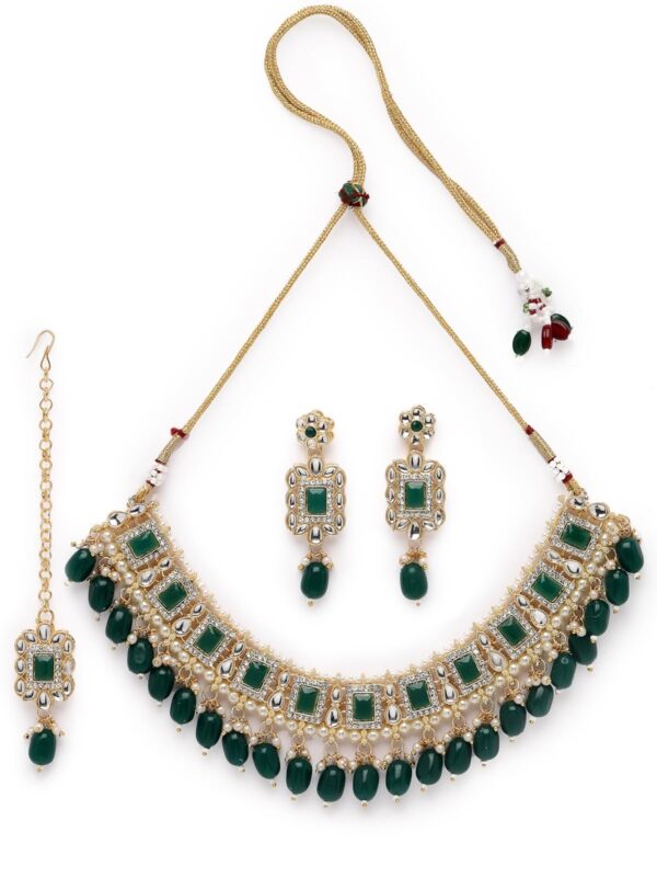 Sukkhi Pink AD Beads Choker Necklace Set for Women - Fast Shipping to USA & Canada