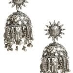 YouBella Jewellery Celebrity Inspired Oxidised Silver Big Size Jhumki Earrings for Girls and Women - Fast Shipping to USA & Canada
