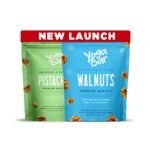 Yogabar Premium Pistachios 500g and Walnuts 500g Combo Pack, High Protein and Fibre, Zero Cholesterol - Fast Shipping to USA & Canada