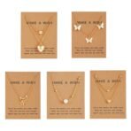 Shining Diva Fashion 5 Pcs Latest Stylish Heart Butterfly Pearl Necklace Jewellery Set for Women Pendant Necklace Gifts for Girls (16476np) - Fast Shipping to USA & Canada