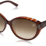 SWAROVSKI Oval Sunglasses with Brown Lens for Women - Fast Shipping to USA & Canada