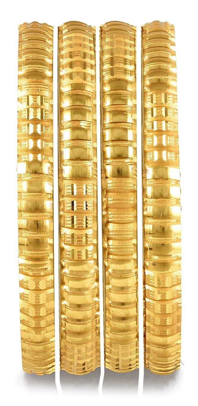 7157eJDRXLL.jpg YouBella Traditional Fancy Designer Casual Original Hand Work Meena One Gram Gold Bangles for Women - Fast Shipping to USA & Canada - Image 1