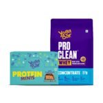 Yogabar Pro Clean Whey Protein Concentrate, 27g ProAbsorb Blend and Choco Peanut Butter Mini Bars, 24 pieces - Fast Shipping to USA & Canada