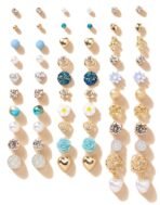 Shining Diva Fashion 30 Pairs Earrings Combo Set Latest Stylish Crystal Pearl Earrings for Women and Girls - Fast Shipping to USA & Canada
