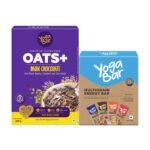 Yogabar Multigrain Energy Snack Bars - ( Pack of 10 Bars ) | Dark Chocolate Flavour Premium Super Oats Combo Pack - 780gm - Fast Shipping to USA & Canada