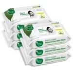 Mother Sparsh Natural Care Baby Wipes 60 Pcs (Pack of 6) I 100% Plant Made Fabric From Forest Land | Fresh+Cleanse (with Cucumber) Plant Powered Wet Wipes For Baby I Cotton Cloth Like Bigger Sheets - Fast Shipping to USA & Canada
