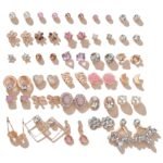 Shining Diva Fashion Latest pairs Earrings Combo Set Crystal Pearl Stud Earrings for Women - Fast Shipping to USA & Canada