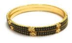 Sasitrends One Gram Micro Gold Plated Designer Stone Bangles for Women and Girls - Fast Shipping to USA & Canada