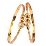 Shining Diva Fashion Set Of 2 Latest Traditional Design 18k Gold Plated Adjustable Bracelet Bangles for Women (Golden)(15234b) - Fast Shipping to USA & Canada
