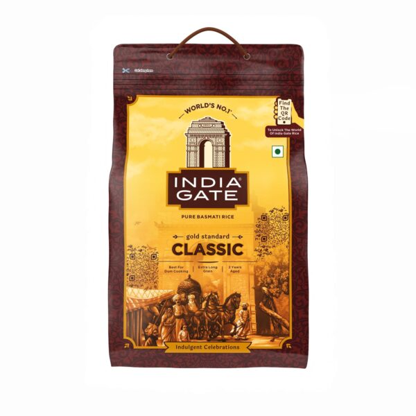 India Gate Basmati Rice Bag, Classic, 5kg - Fast Shipping to USA & Canada