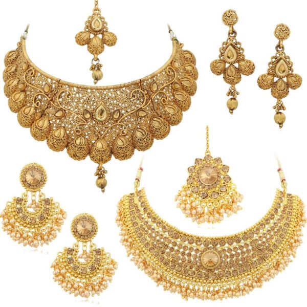 Sukkhi Trushi Traditional Choker Necklace Set Combo - Fast Shipping to USA & Canada