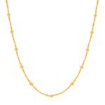 Fashion Frill Gold Plated Brass Chain for Women Neck Chain & Girls Classic & Stylish Light Weighted - Fast Shipping to USA & Canada
