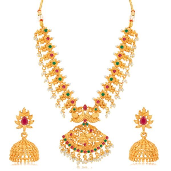 Sukkhi Traditional Gold Plated Necklace Set - Fast Shipping to USA & Canada