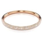 Swarovski Sublima Bangle, Snow Pav?, White, Rose Gold-Tone Plated - Fast Shipping to USA & Canada
