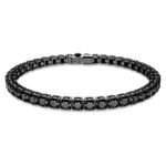 Swarovski Matrix Tennis bracelet, Round cut, Black, Ruthenium plated - Fast Shipping to USA & Canada