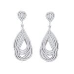 ANAYRA Swirl Pure Silver Earrings for Women | Hallmarked Statement Stud Jewellery - Fast Shipping to USA & Canada