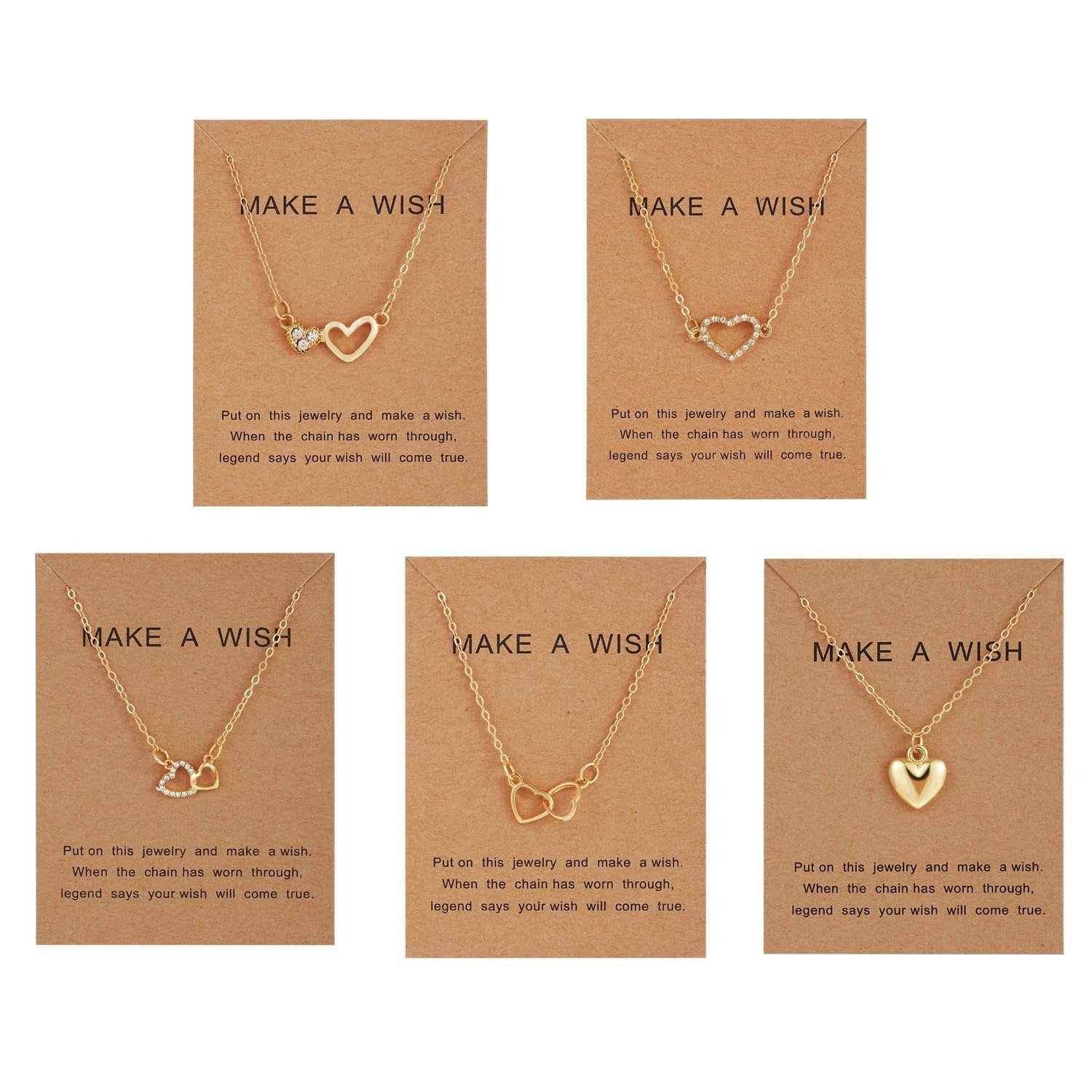 71QqJBkVKML.jpg Shining Diva Fashion 5 Pcs Latest Stylish Crystal Heart Necklace Jewellery Set for Women Pendant Necklace Gifts for Girls (16475np) - Fast Shipping to USA & Canada - Image 1