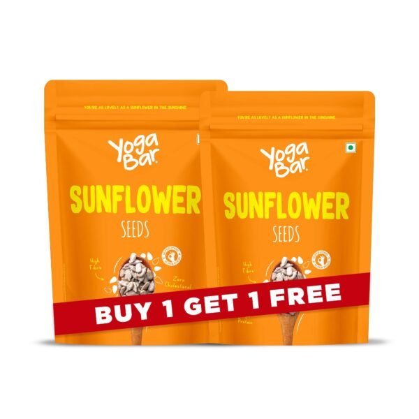 Yogabar Organic Sunflower Seeds 500g (250g*2, Pack of 2) | Buy 1 Get 1 Free | Rich in Omega-3 & Antioxidants | Supports Skin Health, Gut Health & Weight Management | Superfood for Healthy Eating - Fast Shipping to USA & Canada