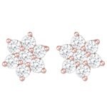 GIVA 925 Silver Rose Gold Shining Flower Studs | Gifts for Girlfriend, Gifts for Women and Girls |With Certificate of Authenticity and 925 Stamp | 6 Month Warranty*