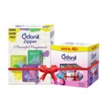 Odonil Bathroom Air Freshener Combo - Zipper Mixed Fragrances - 30g (3 x 10g) + Blocks Mixed Fragrances - 192g (4 x 48g) | Long Lasting Fragrance | For Bathroom, Toilet, Home & Office - Fast Shipping to USA & Canada
